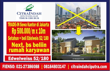 sewa kantor = beli rumah citra indah